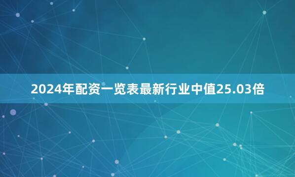 2024年配资一览表最新行业中值25.03倍
